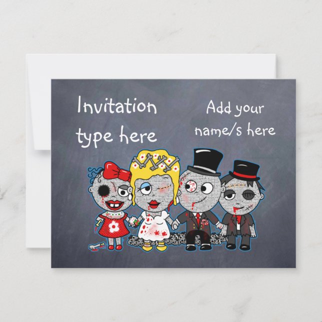 Invitation Accessoires de mariés de mariage de zombies person (Devant)