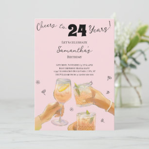 Invitation Acclamations Féminines Modernes pour une Fête d'An