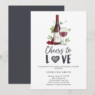 Invitation Acclamations pour aimer l'échantillon de vin