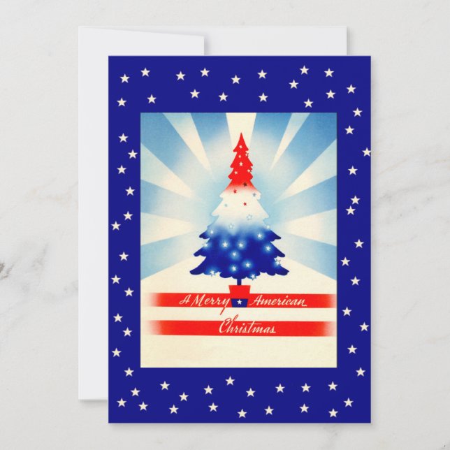 Invitation Accueil de Noël patriotique Accueil Fête Invitatio (Devant)