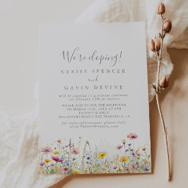 Invitation Accueil Fleur sauvage coloré Meadow Elopement