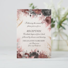 Invitation Accueil Fleurs d'aquarelle d'automne