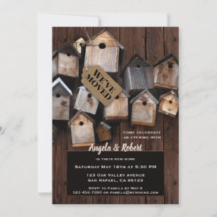 Invitation Accueil Sweet Home Bird Maisons Fête de réchauffem