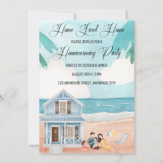 Invitation Accueil Sweet Home Maison Fête du Réchauffement In