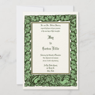Invitation Acorns Rabbit & Squirrel Foliing Mariage frontalie