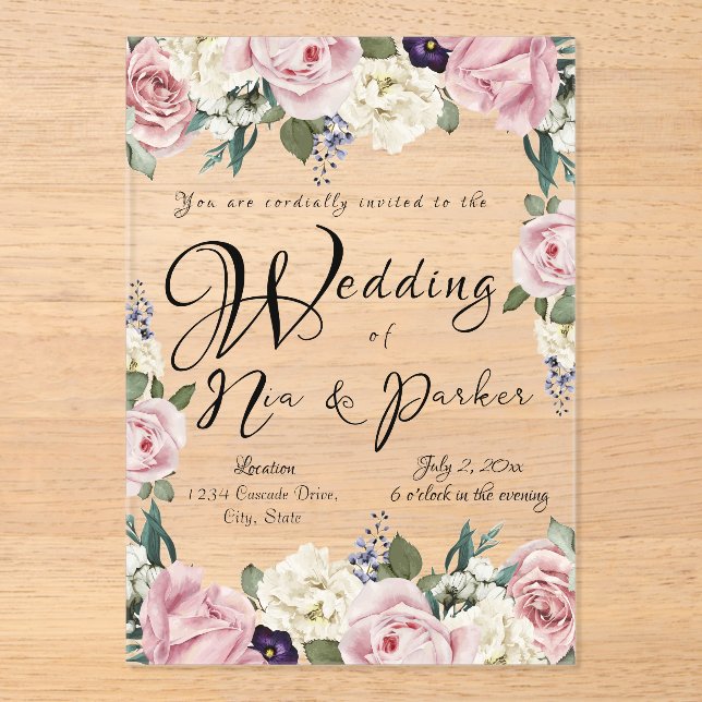 Invitation Acrylique (Recto)