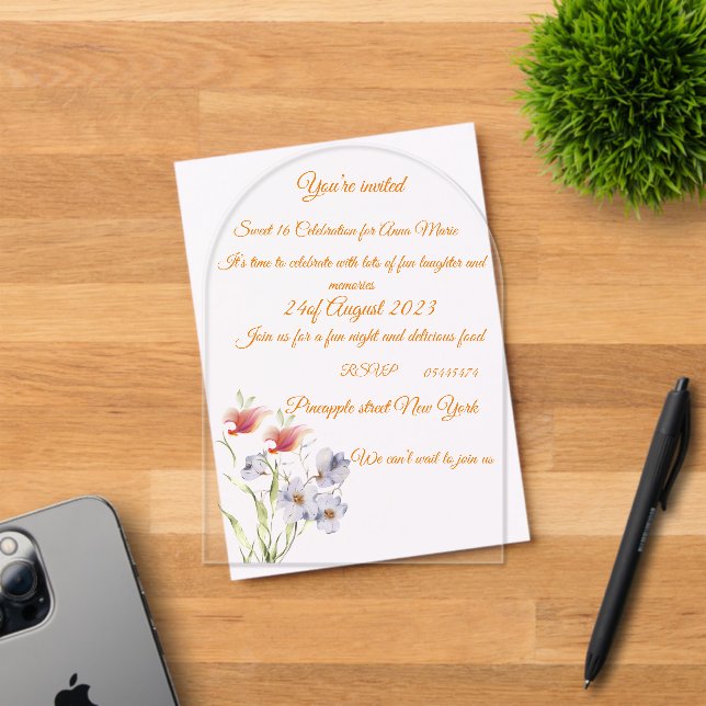 Invitation Acrylique (Insitu (Carte d'invitation))