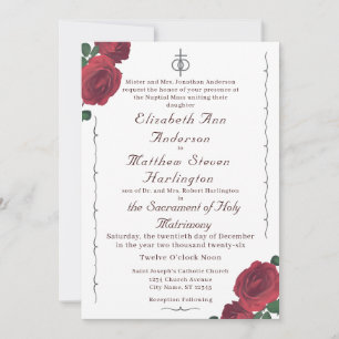 Invitation Acrylique Catholique Rose
