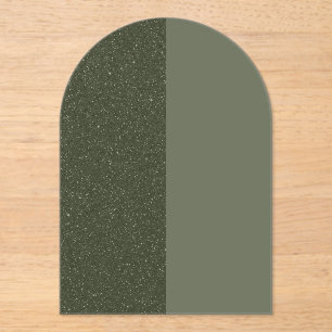 Invitation Acrylique Moss Green Arch personnalisée