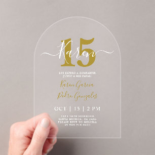 Invitation Acrylique Quinceanera