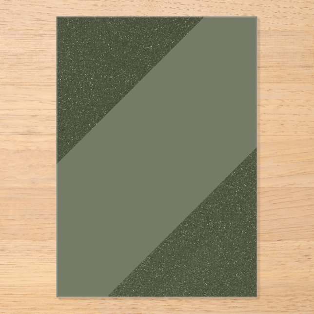 Invitation Acrylique Verte Moss Personnalisée (Recto)