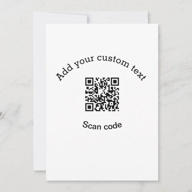 Invitation Add your custom text scan QR code business  (Devant)