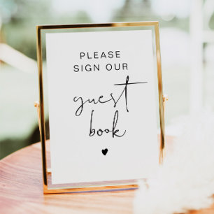 Invitation ADELLA Minimalist Guest Book Sign