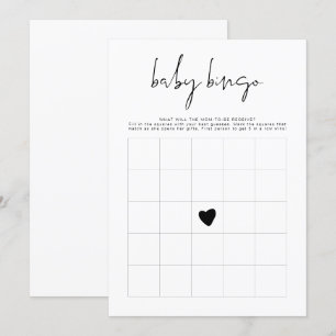 Invitation ADELLA Moderne minimaliste Baby shower Bingo Jeu