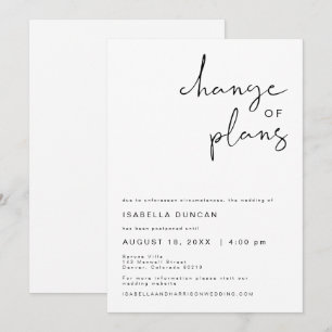 Invitation ADELLA Moderne minimaliste Mariage Changement de p