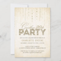 Adieu 20s Parties scintillant d'or 30e anniversair
