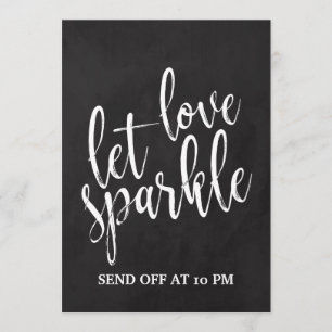 Invitation Adieu avec cierges magiques Panneau à craie aborda