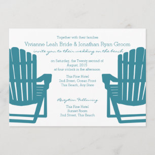 Invitation Adirondack Chaises Plage Mariage