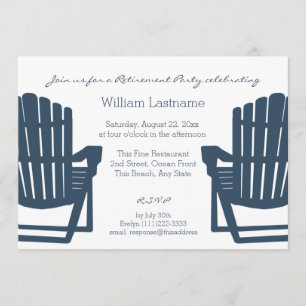 Invitation Adirondack Marine Blue Beach Chaises Parti de retr