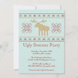 Invitation Admission de fête de Noël moche