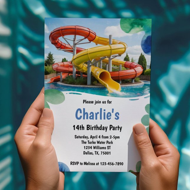 Invitation Ado Water Park fête d'été (Créateur téléchargé)