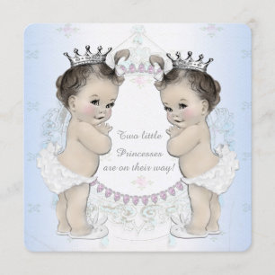Invitation Adorable Baby shower de jumelle