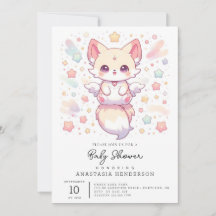 Adorable Baby shower moderne Fox