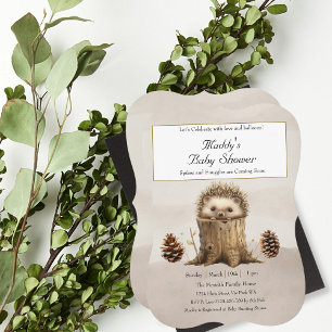 Invitation Adorable Bébé mignon Baby shower de hérisson