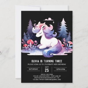 Invitation Adorable Cheval numérique Anniversaire