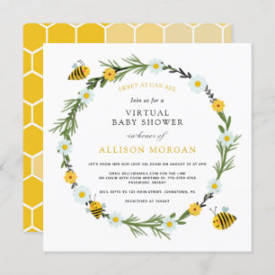 Invitation Adorable Comme Peut Être Virtual Baby shower Invit