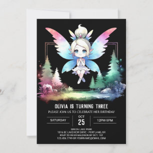 Invitation Adorable Enfants Fairy Anniversaire