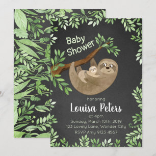 Invitation Adorable maman et bébé Baby shower de fentes