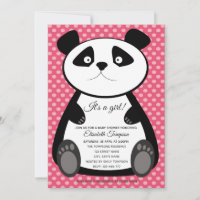 Adorable mignon bébé panda fille baby shower