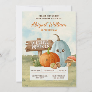 Invitation Adorable Notre Petit Baby shower Citrouille Invita