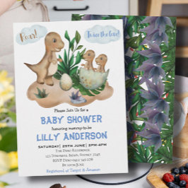Invitation Adorable petite fête des dinosaures ! Rugir! Baby