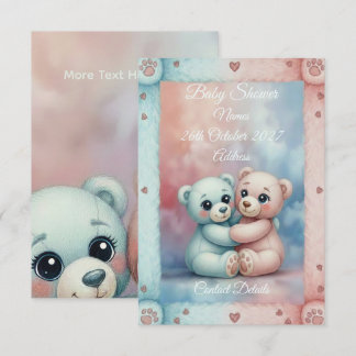 Invitation adorable pour une baby shower avec un o