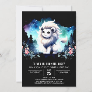 Invitation Adorable Safari Lion Anniversaire