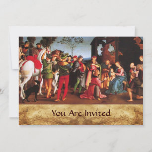 Invitation ADORATION DES MAGES  parchemin