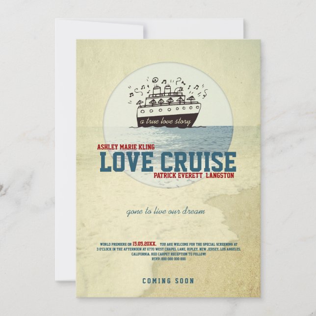 Invitation ADOREZ CROISIÈRE - GAGNÉ pour vivre notre rêve! In (Devant)