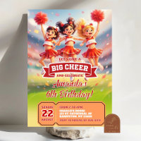 Ados de football Pom-pom girl rouge fille d'annive