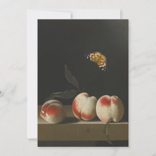 Invitation Adriaen Coorte - Encore la vie avec trois pêches s