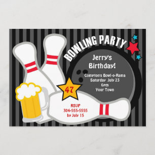 Invitation Adult Bowling