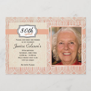 Invitation adulte de fête d'anniversaire de la