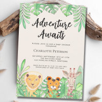 Adventure Attend le Baby shower des animaux sauvag