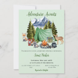 Invitation Adventure Attend le Baby shower des bois