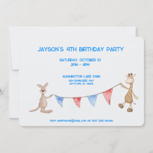 Invitation Adventure Await Animaux mignons Invitat personnali