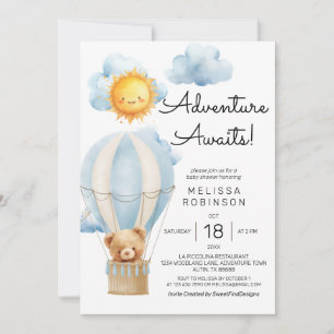 Invitation Adventure Await Baby Boy Shower