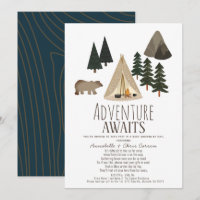 Adventure Await Camping Baby shower par la poste