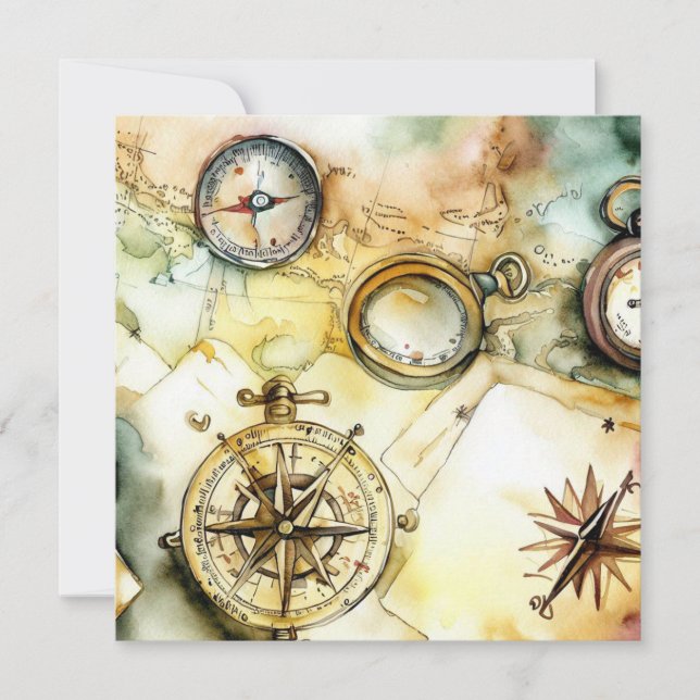 Invitation Adventure Await : Discovery Edition, A Baby shower (Devant)