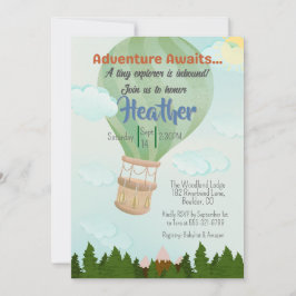Invitation Adventure Await Hot Air Baby shower